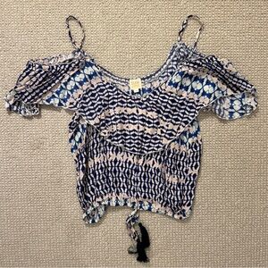 Surf Gypsy Patterned off the shoulder top